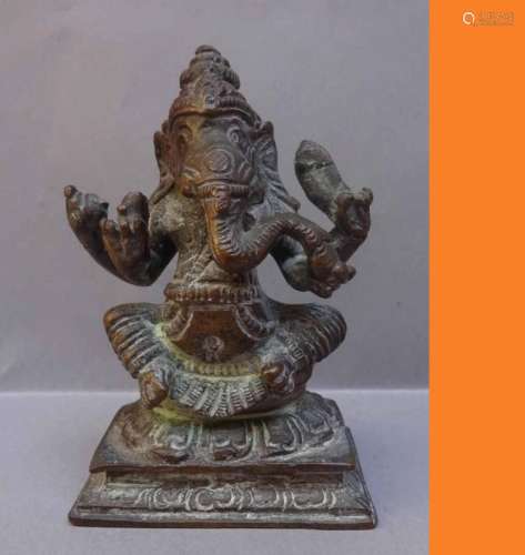 PETIT SUJET EN BRONZE A L'EFFIGIE DE GANESHA