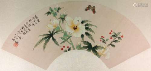 Chinese painted fan