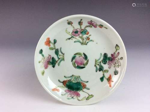 18C Chinese erxport porcelain famille rose plate