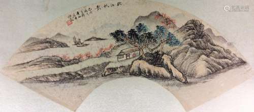 Chinese painted fan