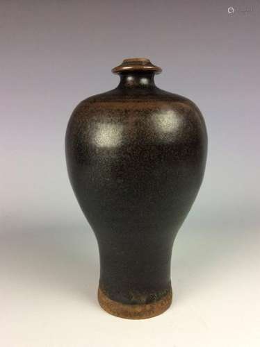 Chinese brown glaze double gourd bottle vase.