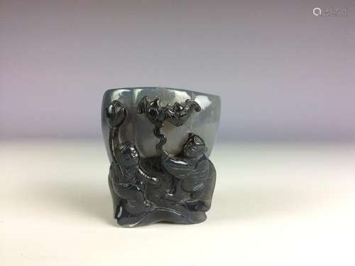 Fine Chinese agate/stone carved water dropper