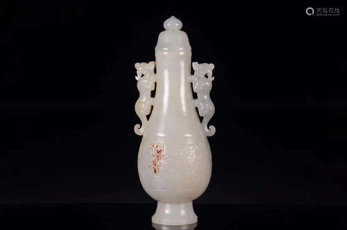 A HETIAN JADE BOTTLE VASE