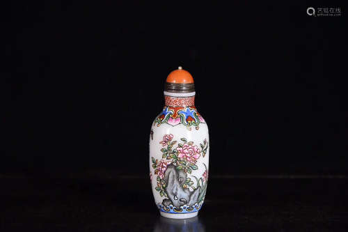 17-19TH CENTURY, A GLASSWARE SNUFF BOTTLE, QING DYNASTY