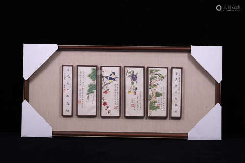 A SET OF PUXINSHE PAINTS WITH CALLIGRAPHIES