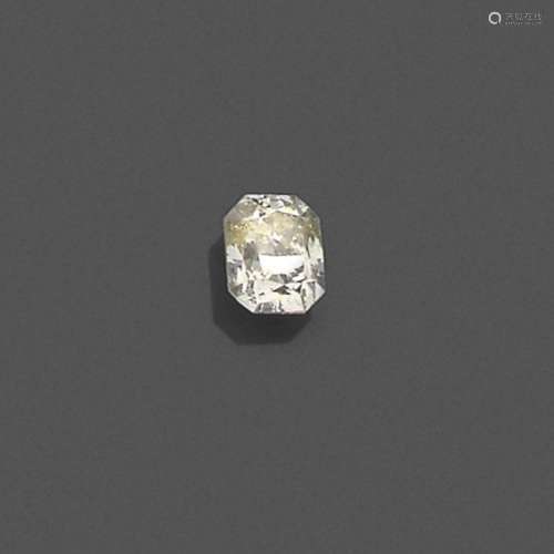 DIAMANT TAILLE ÉMERAUDE sur papier A 2,02 carats diamond.