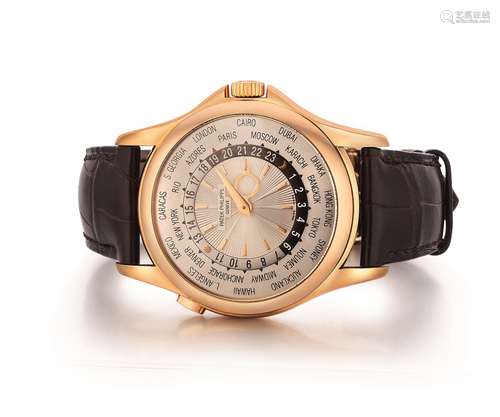 百達翡麗（Patek Philippe）黃金自動上鏈世界時區腕錶