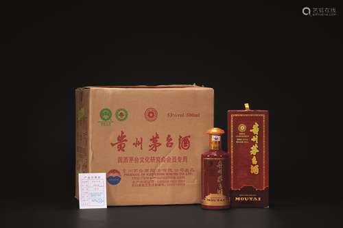 2012年产五星牌茅台文化研究会会员专用酒（原箱）