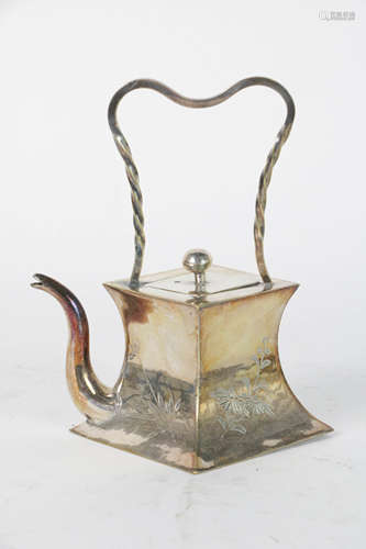 Chinese Brass or Bronze Teapot