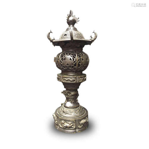 Chinese Bronze Aroma Holder