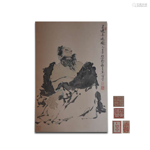 Chinese Ink/Color Scroll Painting,Signed