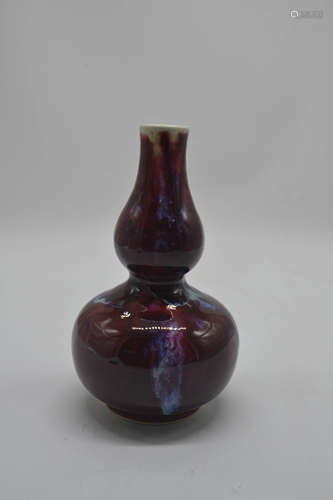 Chinese Variable Glaze Porcelain Gourd Vase