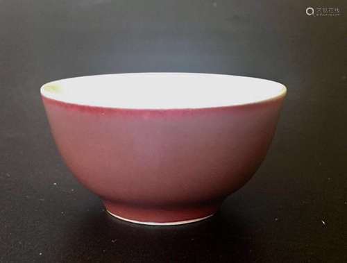 Chinese Red Glaze Tea Cup