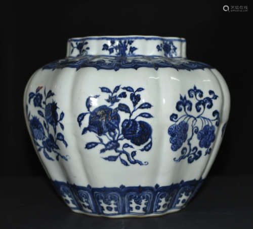 Chinese Blue And White porcelain Jar