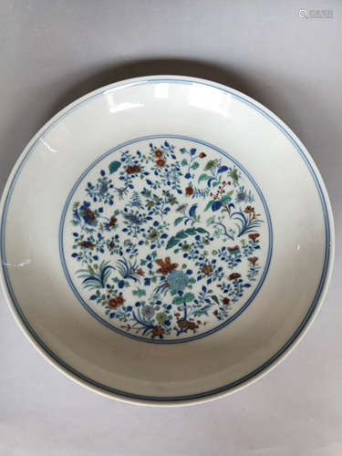 Chinese Famille Rose Porcelain Charger