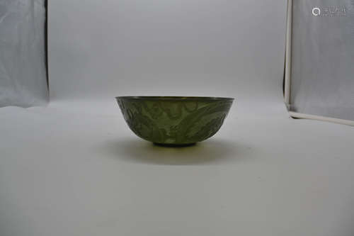 Chinese Nephrite Jade Porcelain Bowl