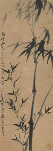 张大千（1899～1983） 1940年作 高呼与可 镜片 水墨纸本