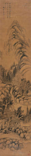 王学浩（1754～1832） 1816年作 仿大痴山水 立轴 水墨绢本