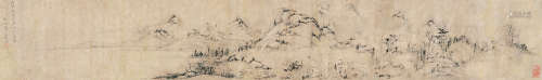奚冈（1746～1803） 1788年作 秋山欲雨图 手卷 水墨纸本