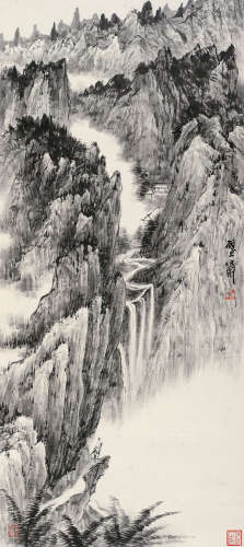郑乃珖（1911～2005） 山水 立轴 水墨纸本