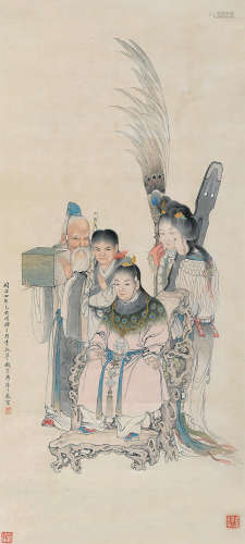钱慧安（1833～1911） 1865年作 贾宝玉像 镜片 设色纸本