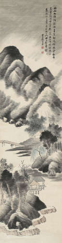 林琴南（1852～1924） 山雨助溪涨 立轴 设色纸本