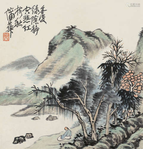 蒲华（1839～1911） 山水 镜片 设色纸本