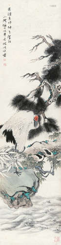 任伯年（1840～1895） 贺寿图 立轴 设色纸本