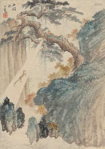 溥儒（1896～1963） 西游记 镜片 设色绢本