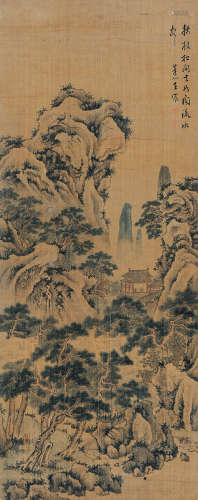 王宸（1720—1797） 策杖寻诗 立轴 设色绢本