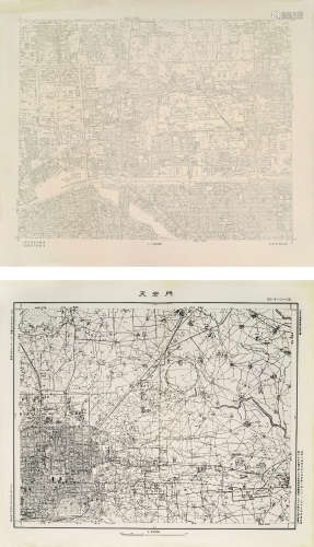 五、六十年代北京市测绘地图一批 纸本