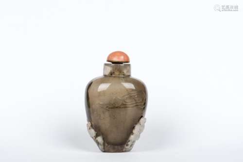 A CRYSTAL SNUFF BOTTLE