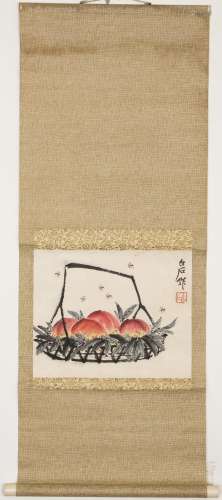 A CHINESE PAINTING OF PEACH