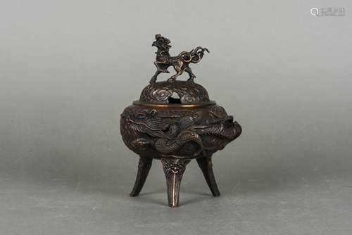 A BRONZE CENVER, 19TH CENTURY