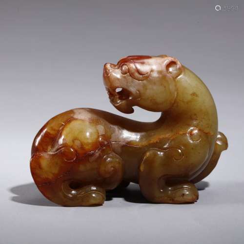 Chinese archaic jade carved animal