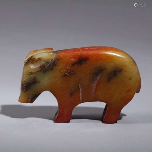 Chinese archaic jade carved pig