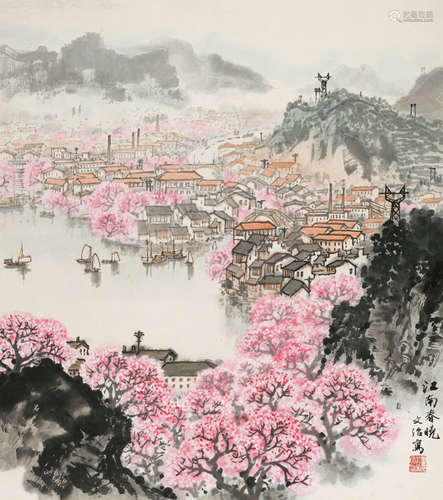 宋文治（1919～2000） 江南春晓 立轴 设色纸本