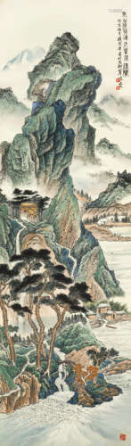赵完璧（1904～1994） 癸亥（1983年）作 乱山横翠图 立轴 设色纸本