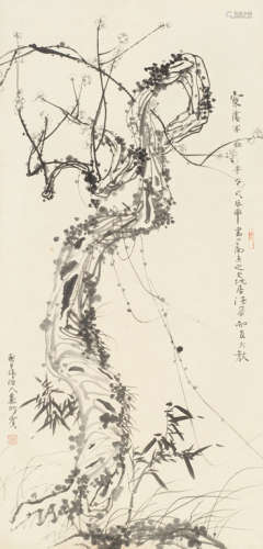 董欣宾（1939～2002） 戊辰（1988）年作 梅花 立轴 水墨纸本