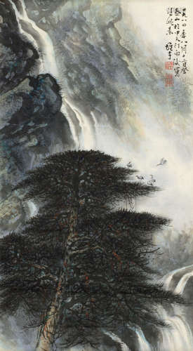 黎雄才（1910～2001） 1984年作 山水 立轴 设色纸本