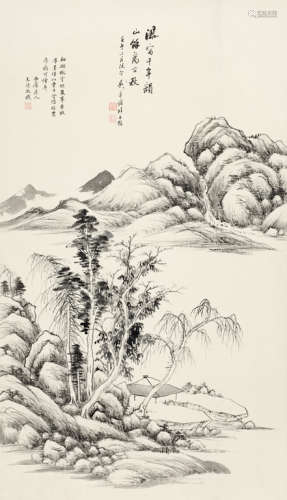 吴华源（1893～1972） 山水 立轴 水墨纸本