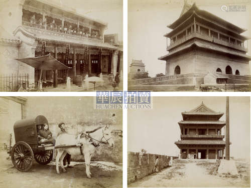 山本赞七郎 1890s 北京风景建筑民俗蛋白照片（6张）