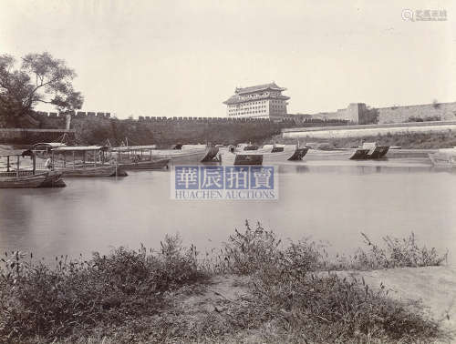 1900s 北京丰泰照相馆 北京东南角楼与护城河