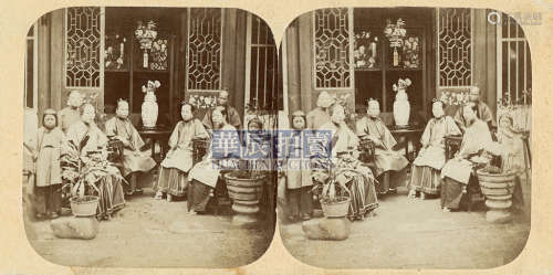 罗西耶 1858-1859年 广州官宦家庭女眷合影