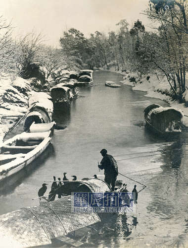 郎静山 1930s 风雪渔归