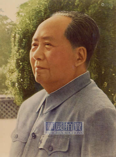 侯波 1954年 毛主席侧面照