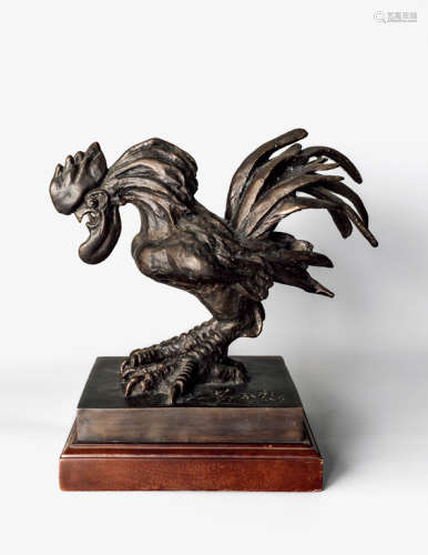 黄永玉 2005年作 鸡 铸铜雕塑