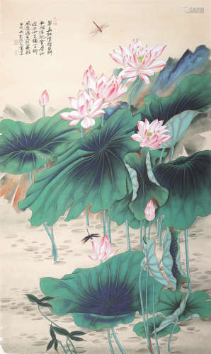 俞致贞 刘力上（1915～1995） 1994年作 荷塘春韵 镜心 纸本设色