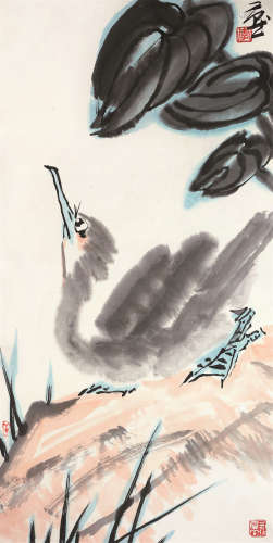 李燕（b.1943） 鹭鸶 立轴 纸本设色