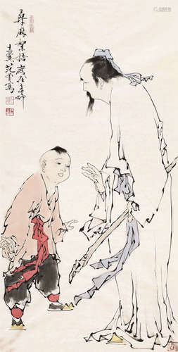 范曾（b.1938） 2011年作 桑麻絮语 镜心 设色纸本